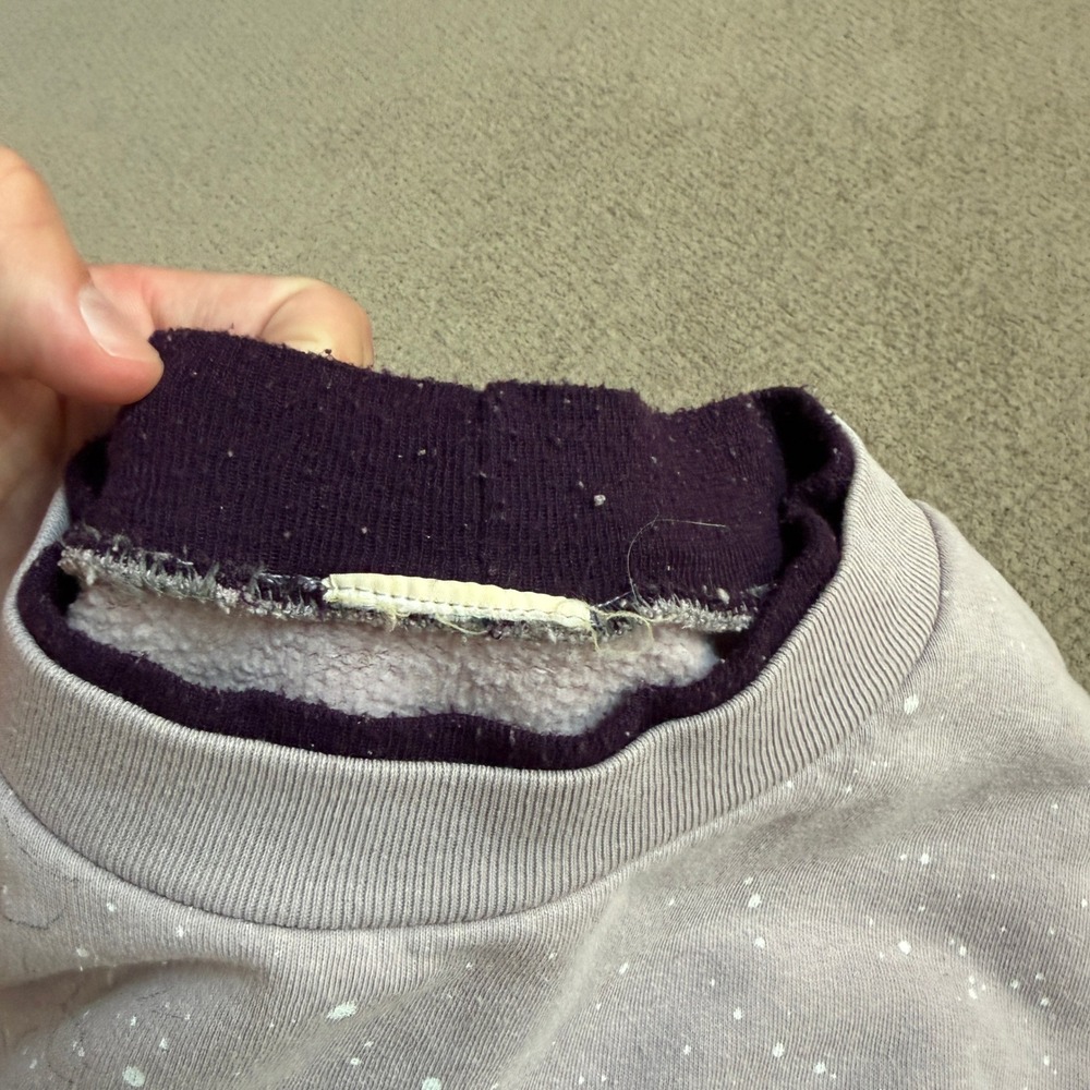 Vintage 1990s Winter Scene Graphic Sweatshirt Purple Oversized XL - Picture 5 of 7
